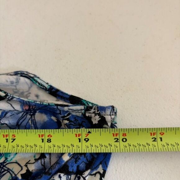 Croft & Barrow Tank Top Women's Large Blue Floral Sleeveless Round Neck Printed - Picture 7 of 7